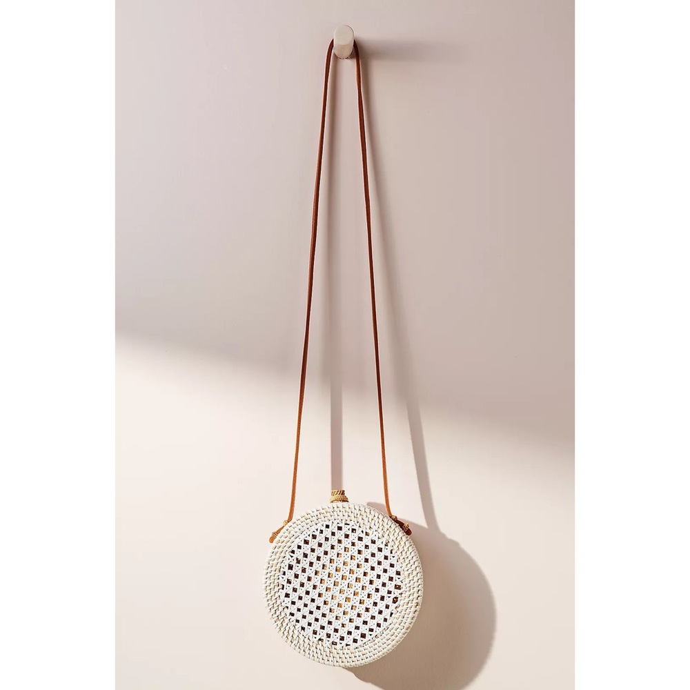 Anthropologie Rattan Circle Bag